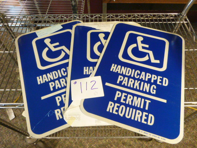 lot 112 image: NEW Handicapped Parking Signs