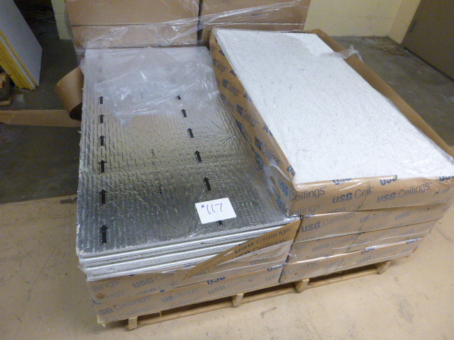 lot 117 image: 7 Cases of NEW USG Ceiling Tiles