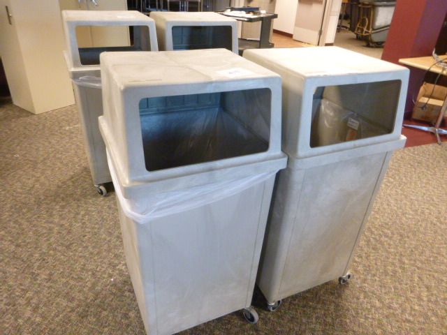 lot 143 image: 2 Rubbermaid Commercial Garbage Cans