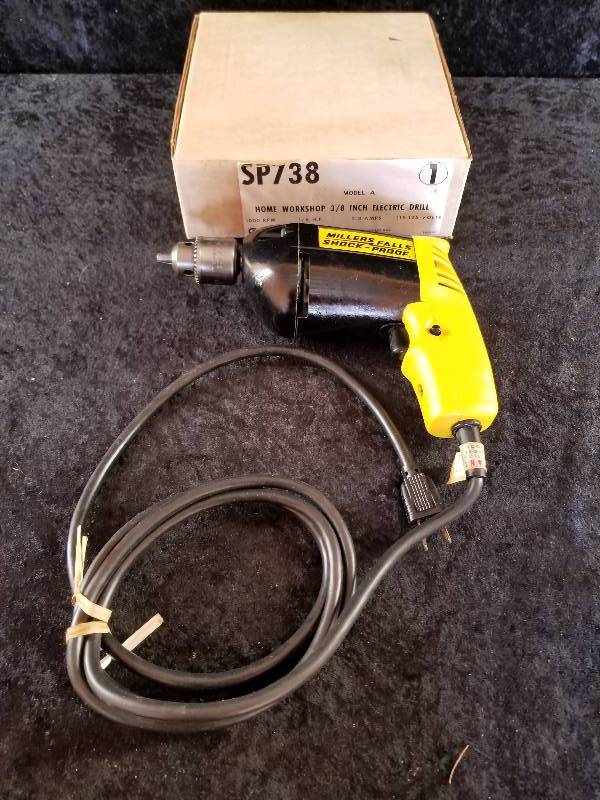 lot 33 image: Never Used, Millers Falls Home Workshop 38 Electric Drill