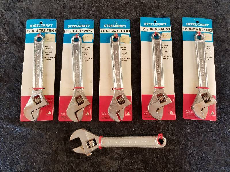 lot 37 image: Lot - Never Used (6) Steelcraft 8 Adjustable Wrenches