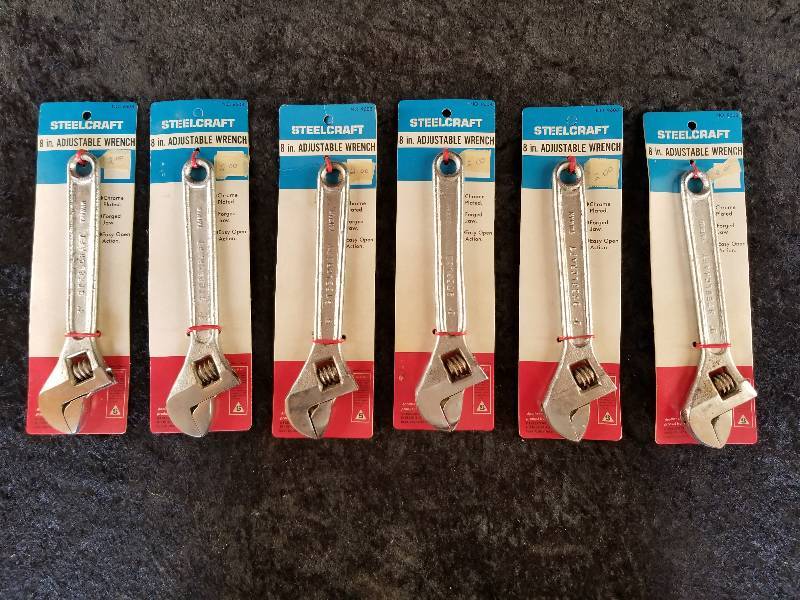lot 38 image: Lot - Never Used (6) Steelcraft 8 Adjustable Wrenches