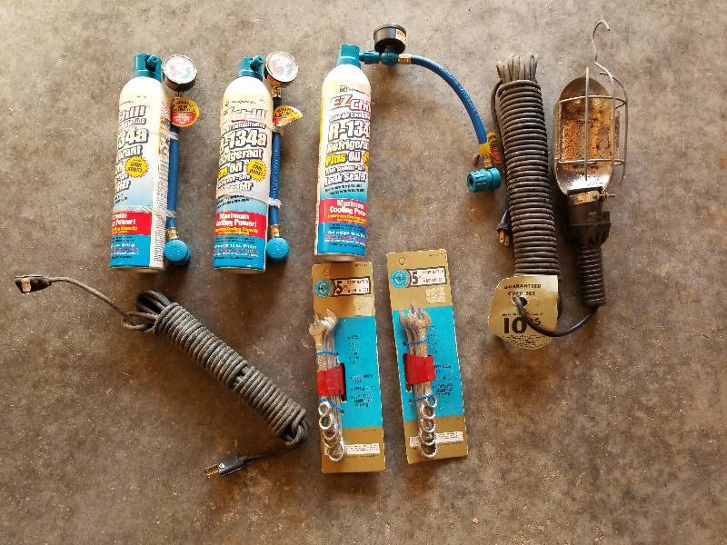 lot 41 image: Lot - Never Used Combination Wrench Sets, Trouble Light, Etc