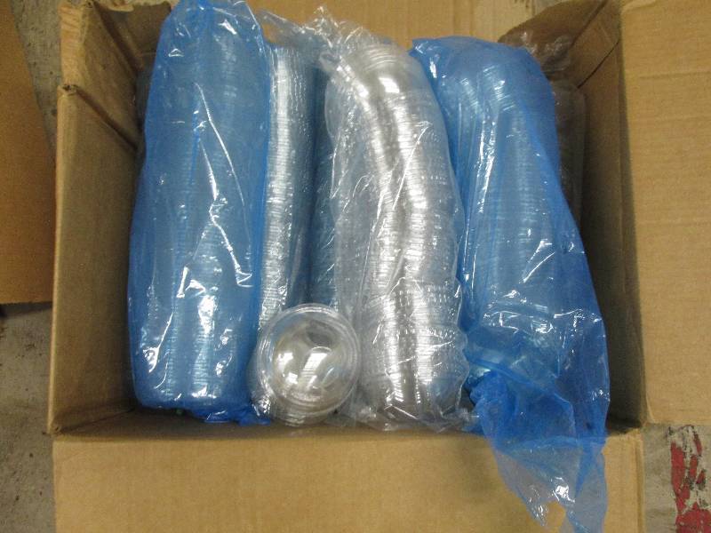 Box of Domed 12-20 oz Beverage Lids...