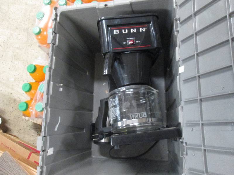 Bunn Coffee Maker in Plastic Tote...