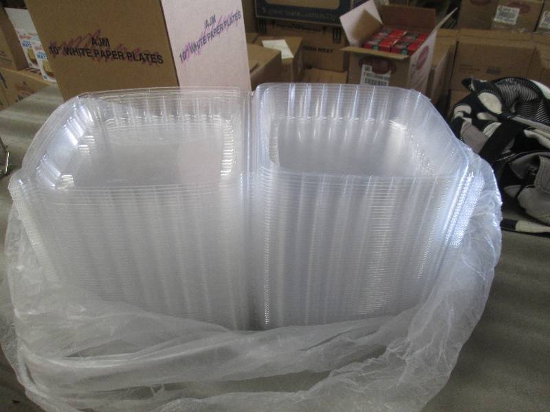 Box of 9x9 Clear Plastic to go Cont...
