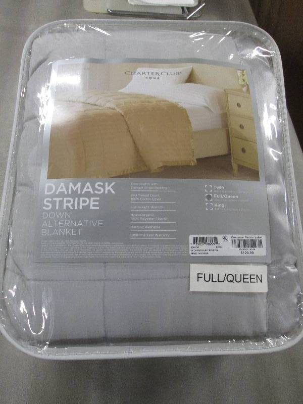 Charter Club Home Damask Stripe Dow...