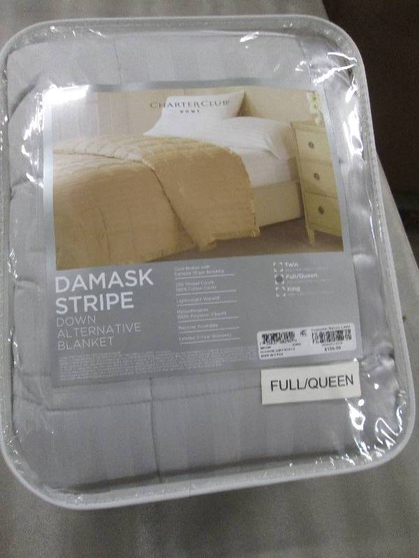 Charter Club Home Damask Stripe Dow...