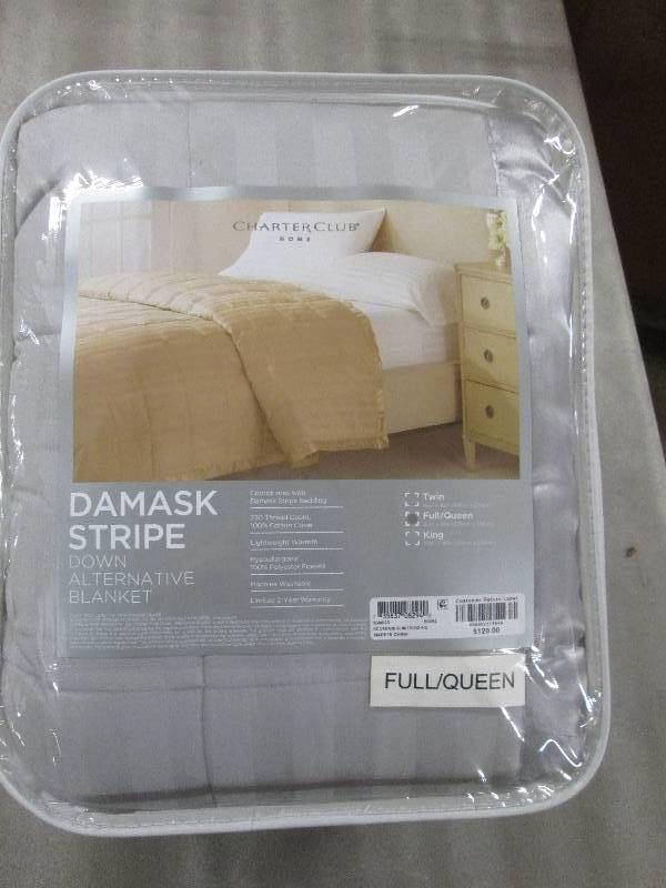 Charter Club Home Damask Stripe Dow...