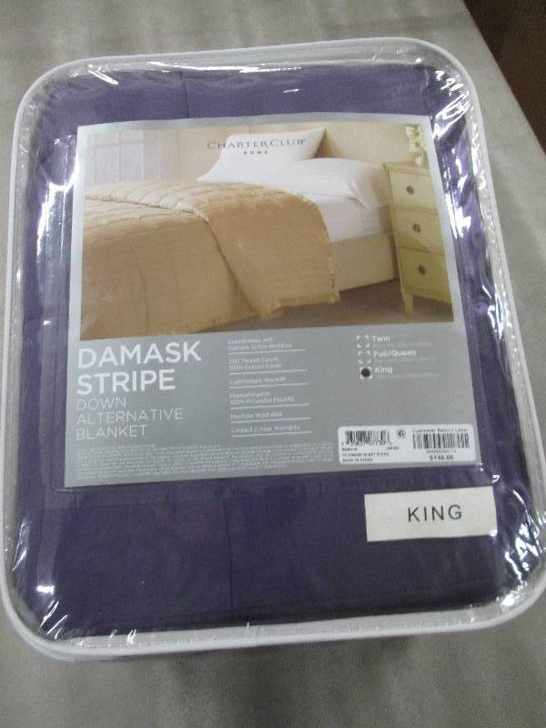 Charter Club Home Damask Stripe Dow...