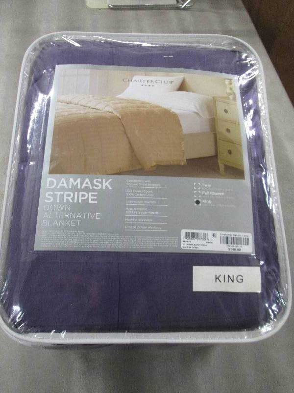 Charter Club Home Damask Stripe Dow...