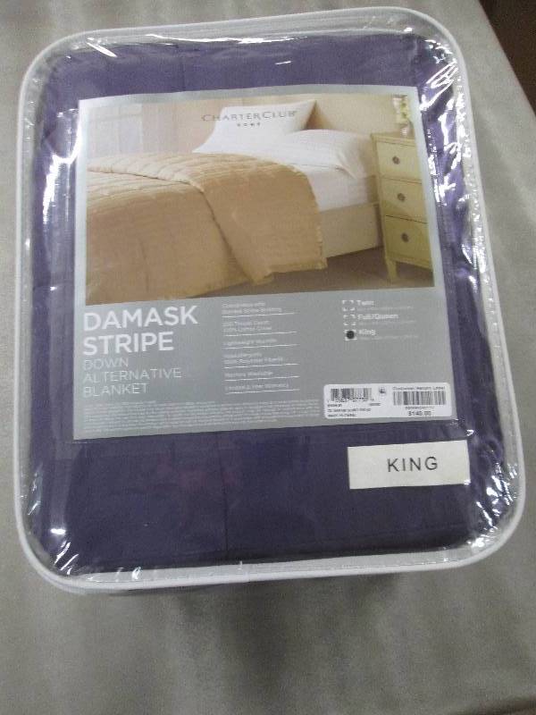 Charter Club Home Damask Stripe Dow...