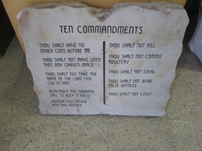 Ten Commandments Stone...