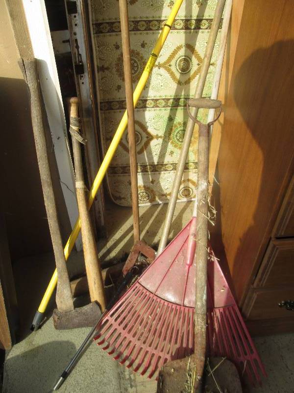 Assorted Yard Tools, Wooden Bat(cra...