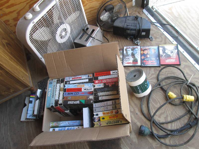 Mixed Lot, VHS & DVD Movies, Fans, ...
