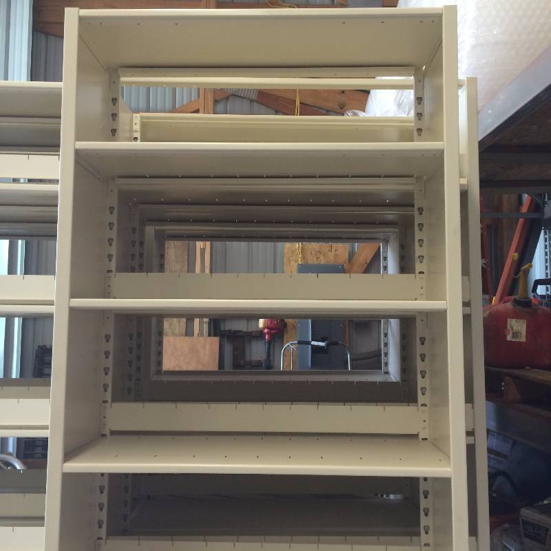 Retails New $450 Like New Condition Medical Chart Records Heavy Duty Steel Storage Open Shelving Unit With 7 Height Adjustable Shelves Includes 21 Lock-in Metal Dividers