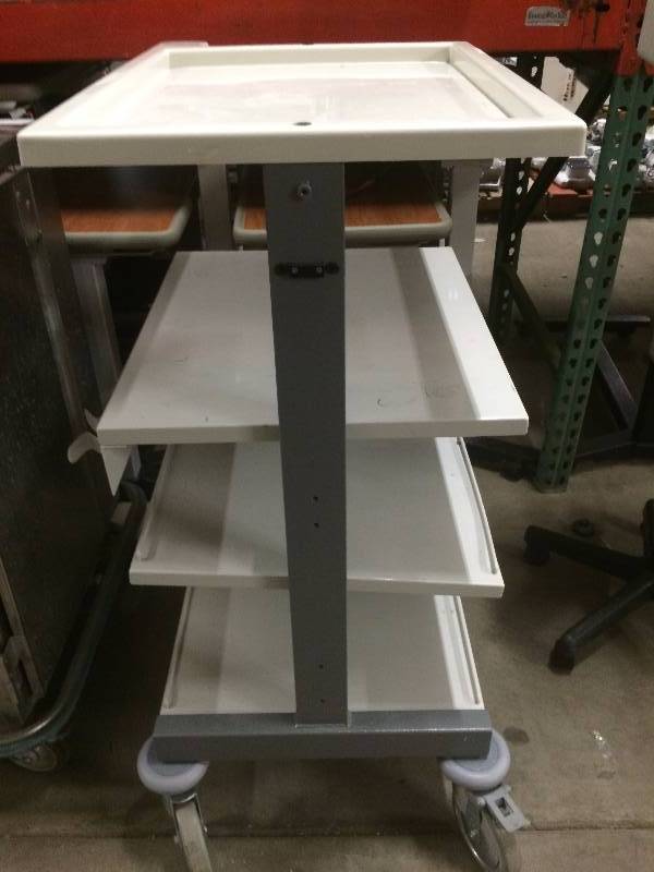 lot 10 image: Olympus Keymed TV-2 Endoscopy Cart Mobile Medical Equipment Stand Tower Trolley Hospital Medical Equipment Cart - Great Condition One Sold On Ebay $500