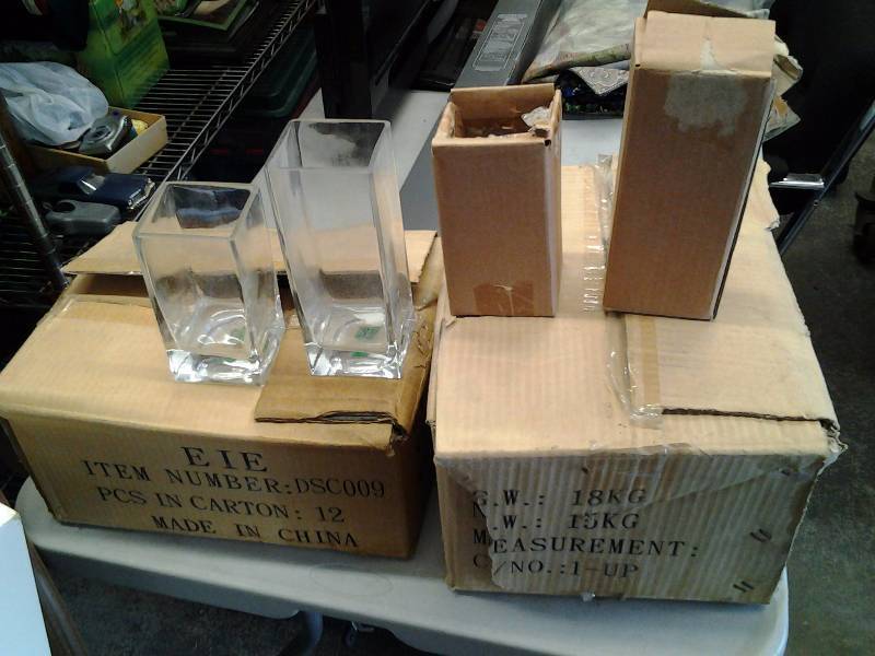 lot 37 image: 2 New Boxes Of Candle Holders 14 Small, 10 Tall