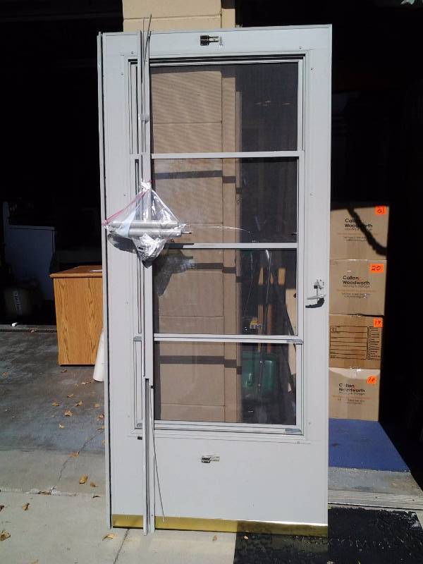lot 6 image: Aluminum Full View Storm Door-Complete