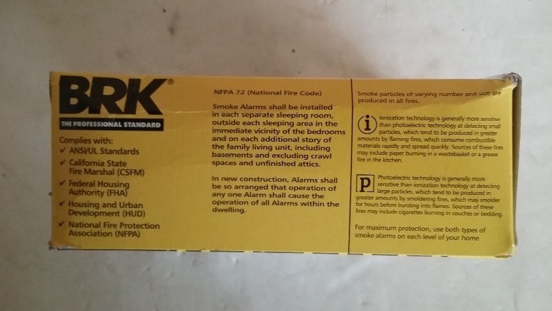 BRK Professional Standard Smoke Detector 3 PK