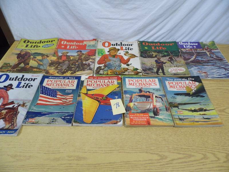 Outdoor Life - Popular Mechanics Vintage Magazines