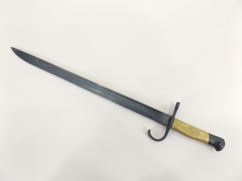 Vintage Military Brass Handled Bayonet