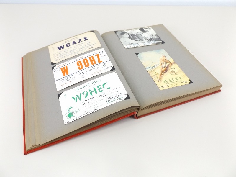 Scrapbook of Vintage Ham Radio, QSL, etc. Cards