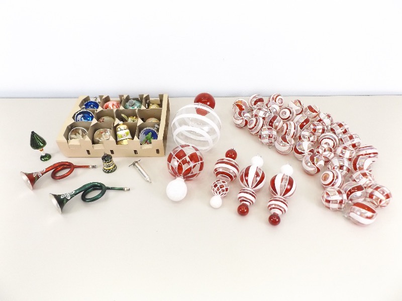 Lot of AntiqueVintage Glass Christmas Ornaments