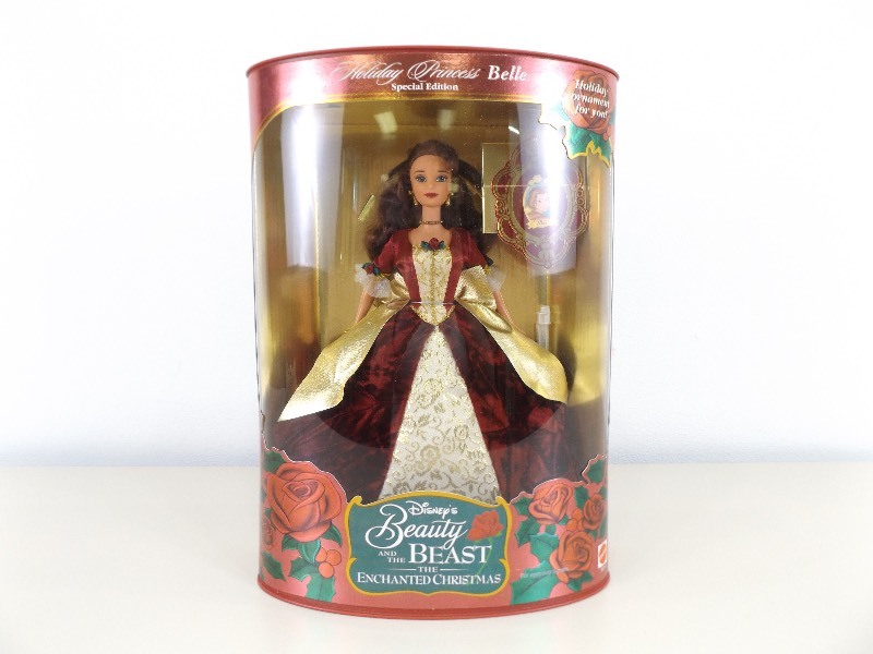 New in Box, NRFB, 1997 Special Edition Holiday Princess Belle Disneys Beauty and the Beast Barbie Collectors Doll