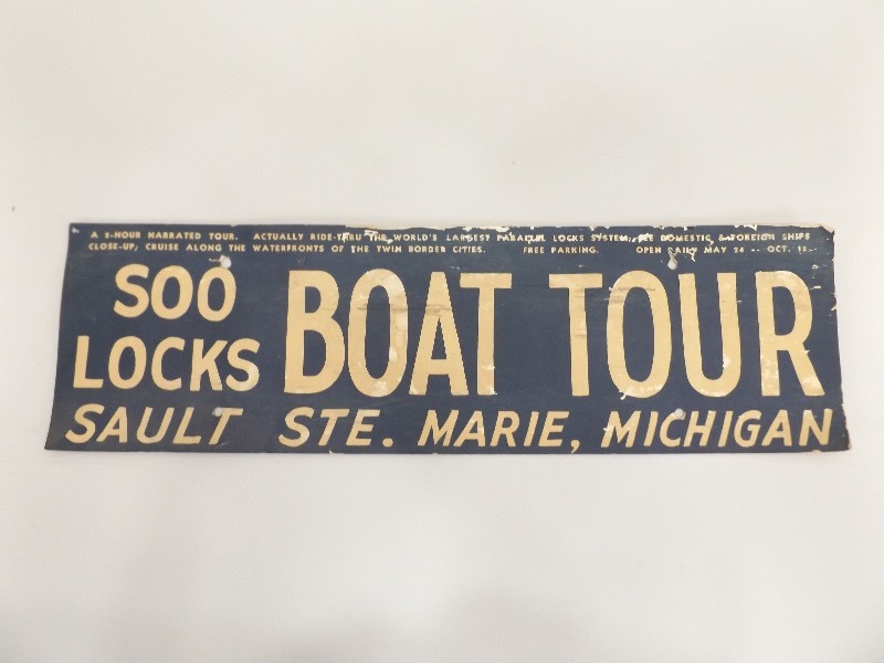 Vintage Soo Locks Boat Tour PosterSign