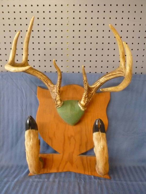 lot 101 image: Deer Antler Gun Rack