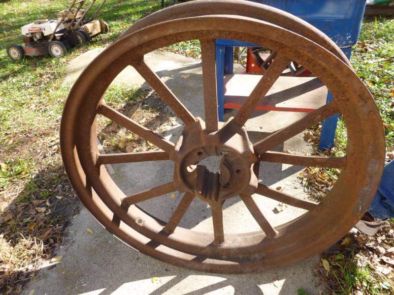 lot 232 image: Antique Steel Wheel