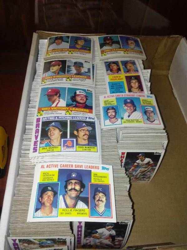 lot 72 image: 1984 Topps Baseball MLB approx. 2,000 cards