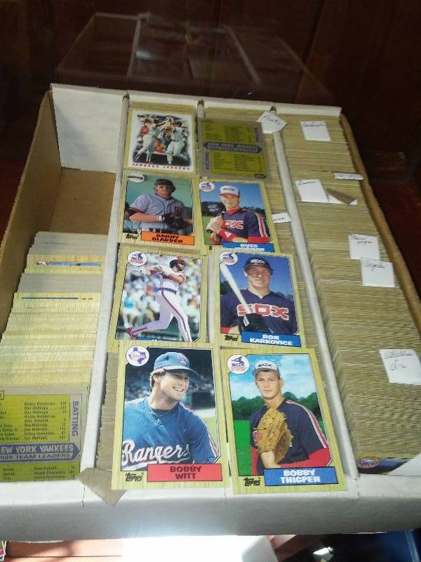 lot 77 image: 1987 Topps Baseball Cards approx. 2,450 cards