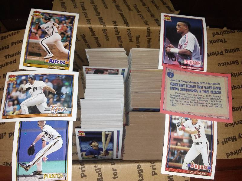 lot 96 image: 1991 Topps Baseball Cards (approx. 620 cards)