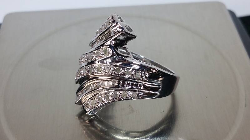 Large Diamond Baguette Dinner Ring