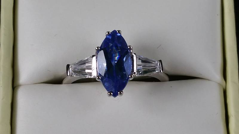 Marquis Cut Tanzanite Estate Ring
