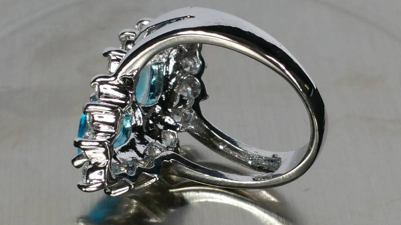 3.50 CT Swiss Blue Topaz Estate Ring
