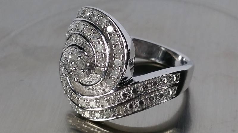 1.20 CT Diamond Estate Swirl Ring