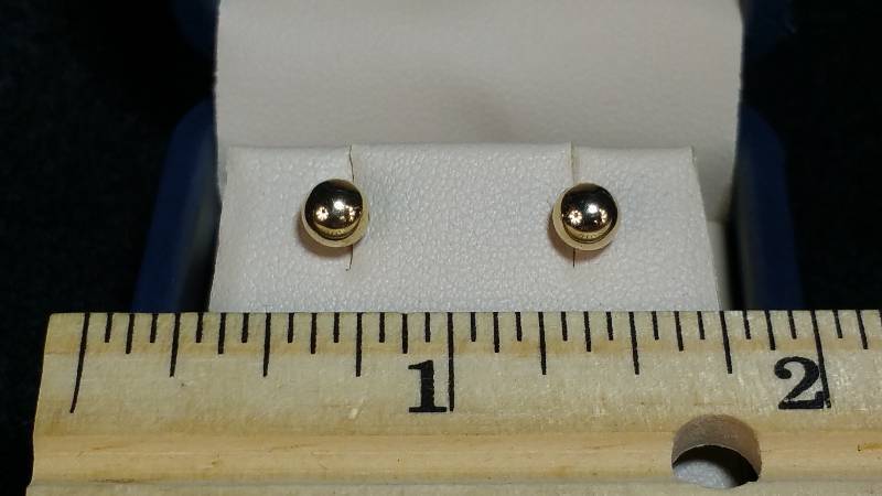 14 KT Gold Ball Earrings