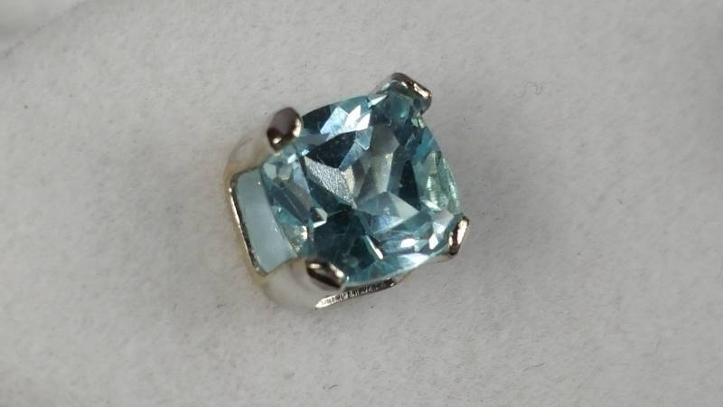 Cushion Cut Blue Topaz Earrings