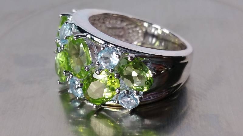 5.80 CT Peridot Evening Ring