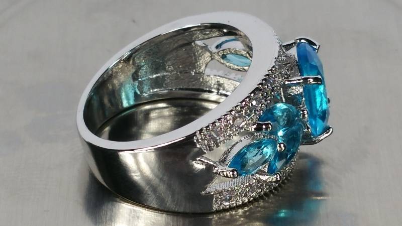 5 CT Blue Topaz Estate Ring