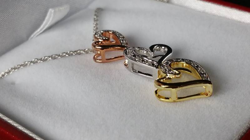 3 Heart Diamond Necklace