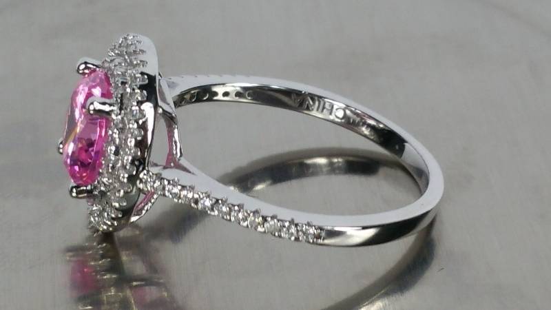 2.85 CT Flawless Pink Topaz Dinner Ring