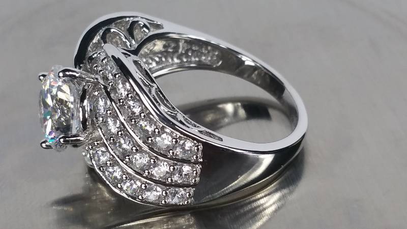 3.50 CT Near Flawless White Sapphire Estate Ring