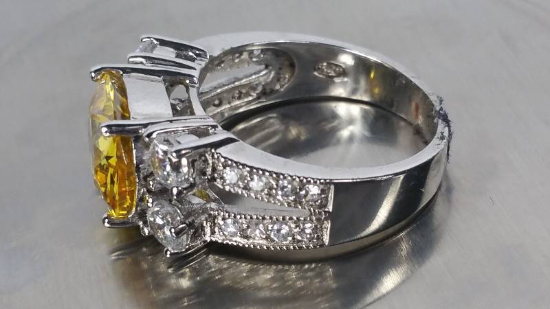 5.12 CT Canary Yellow Topaz Dinner Ring