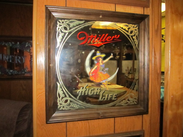 lot 2 image: Vintage MILLER HIGH LIFE Bar Mirror