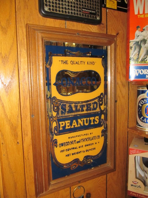 lot 7 image: Vintage SALTED PEANUTS Bar Mirror 