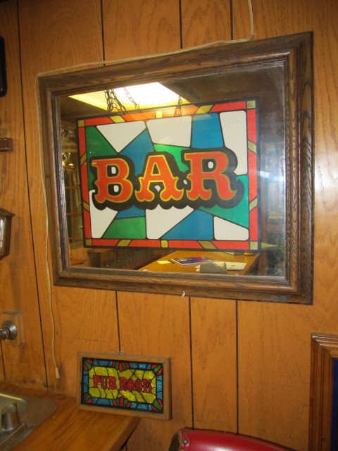 lot 10 image: Lot of 2 Vintage Bar Mirrors Signs